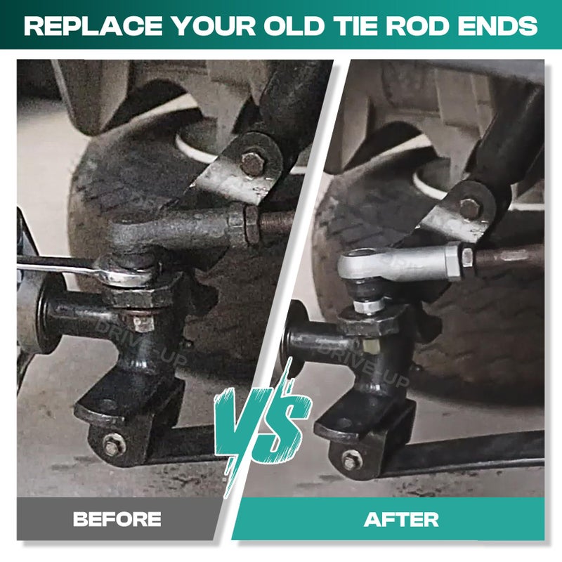 Drive-up Club Car Tie Rod Ends, Club Car Precedent Tie Rod End Set Fits for Club Car Precedent 2004-Up and Tempo 2018-Up Gas or Electric Golf Carts, OEM 102022601 102288301 - Image 5